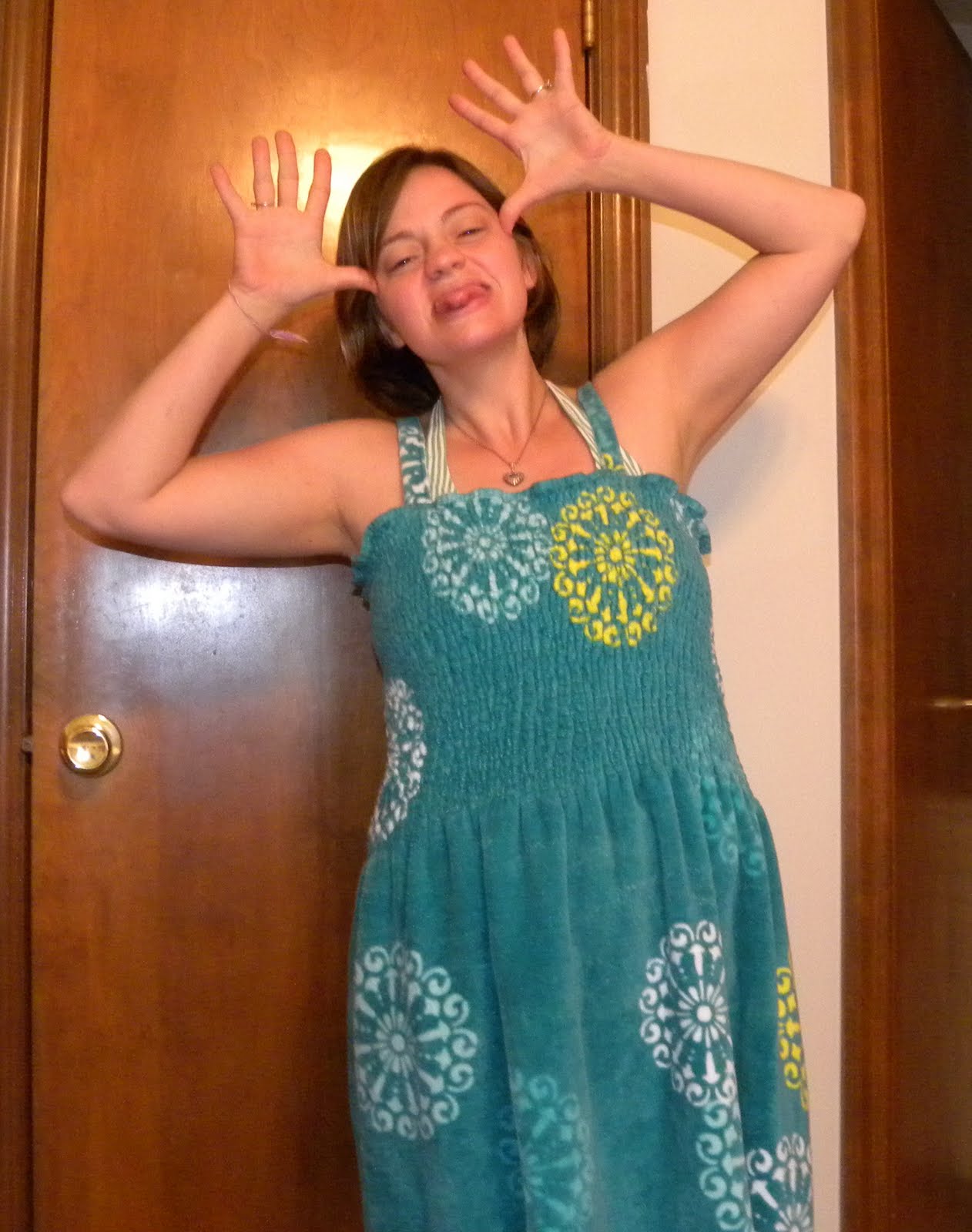 From The Hive towel wrap dress