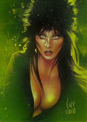 Cassandra Peterson as Elvira, Original Art by Jeff Lafferty