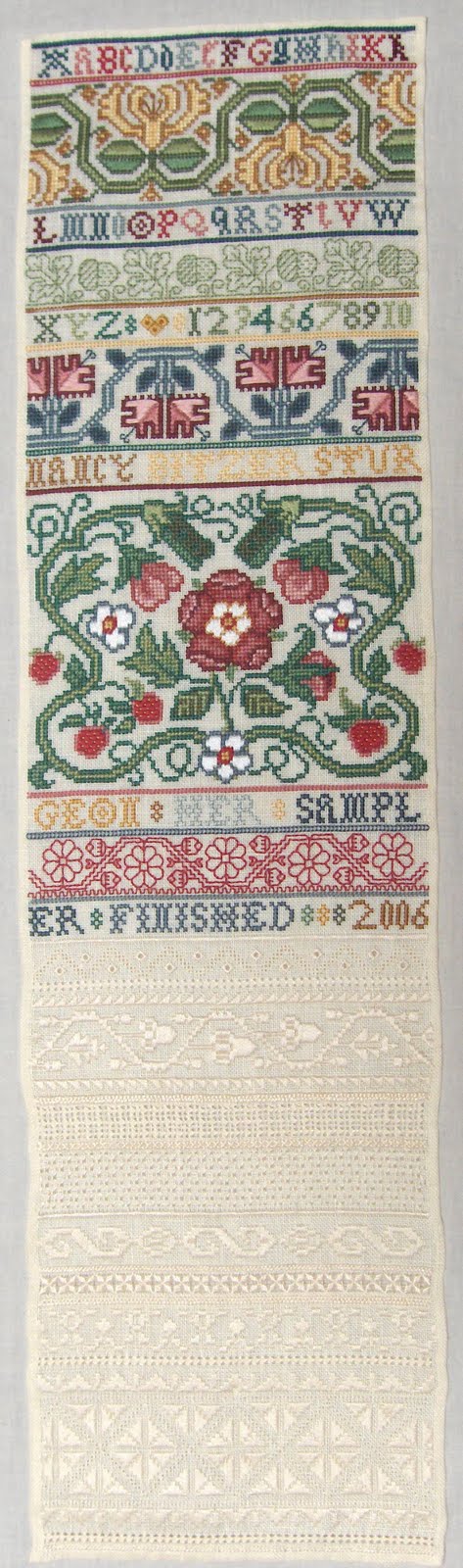 Threads Through Time: 17th CENTURY-STYLE SAMPLER, WHITE HOUSE XMAS ...