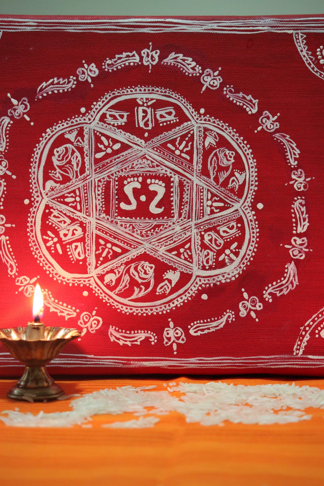 7 fingers of Aipan  Traditional  art Kumaon WORLD: DEEPI'S