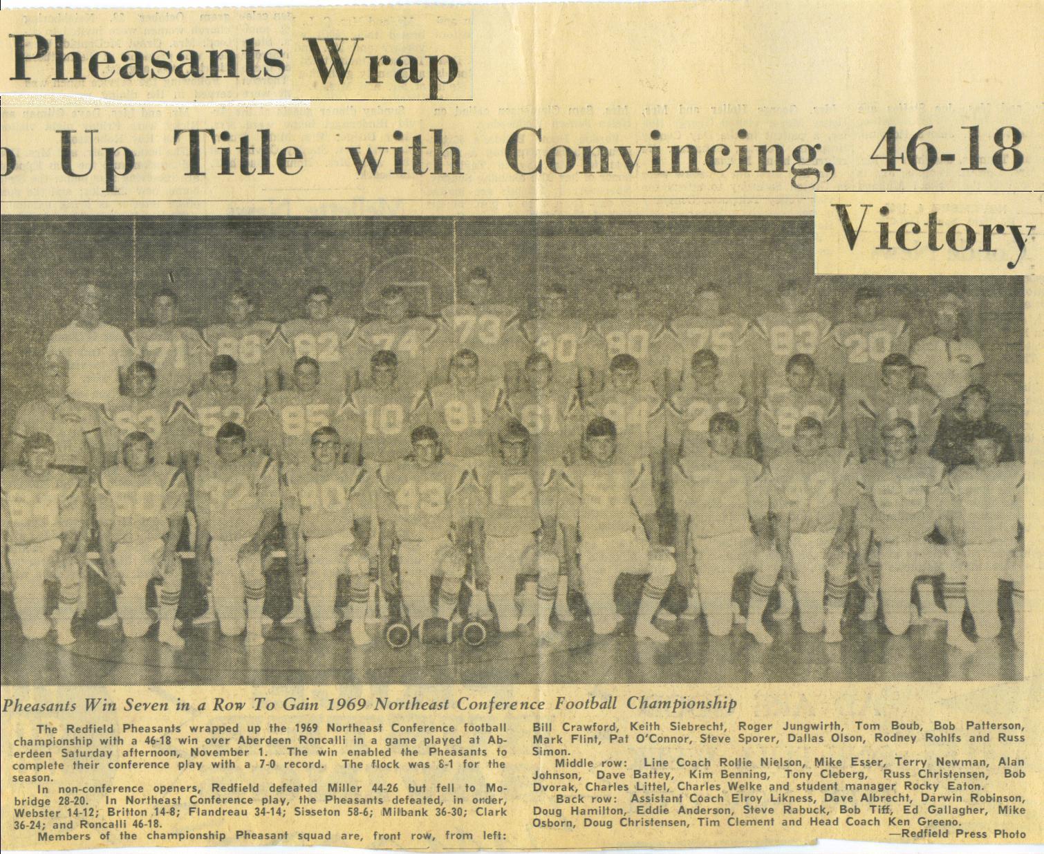 Redfield High School Class of 1970 40 Year Reunion Redfield Press