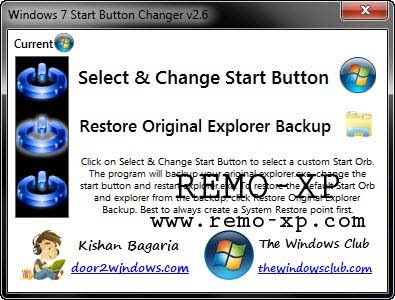 Windows 7 Start Button Changer 2.6
