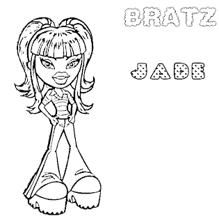 Bratz Jade drawing coloring page sheet