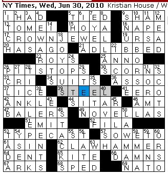 Rex Parker Does the NYT Crossword Puzzle: June 2010