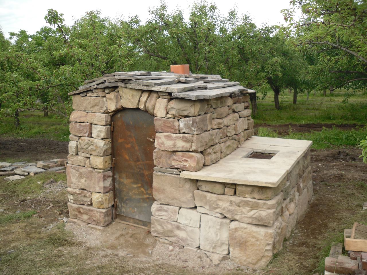 Dry Stone Walling Brick oven