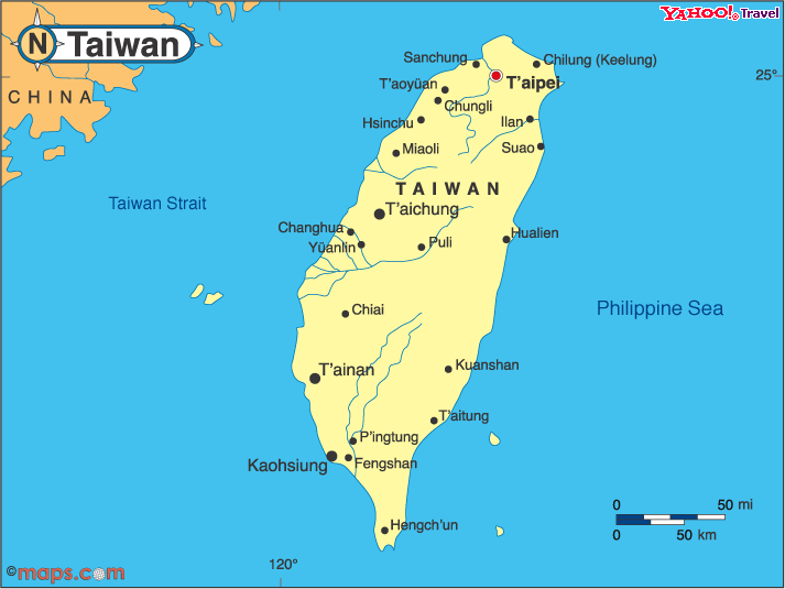 Taiwan Map Taoyuan