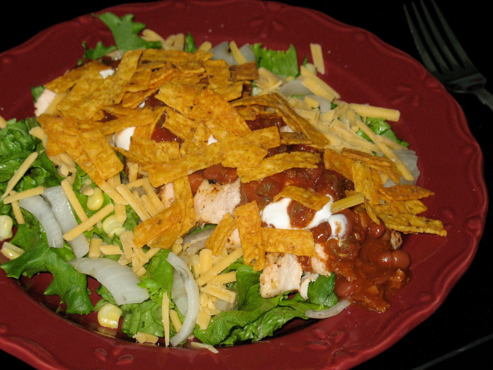 a piece of cake . . . Grilled Chicken Chili Salad