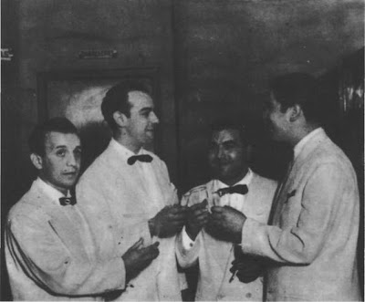 Roberto Rufino, Armando Pontier, Enrique Francini y Raul Beron en 1947