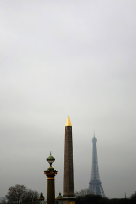 Torre Eiffel y obelisco de Paris