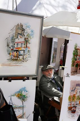 Pintor callejero en Montmartre