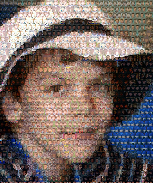 Photo mosaic - portraits within a portrait
