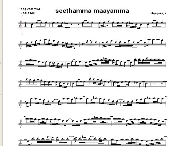 A MUSICAL PHILOSOPHY: sheet music available for karnatic music