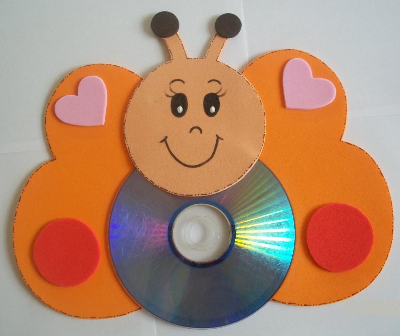 Criando e Copiando Sempre: Bichinhos feitos com CD e EVA