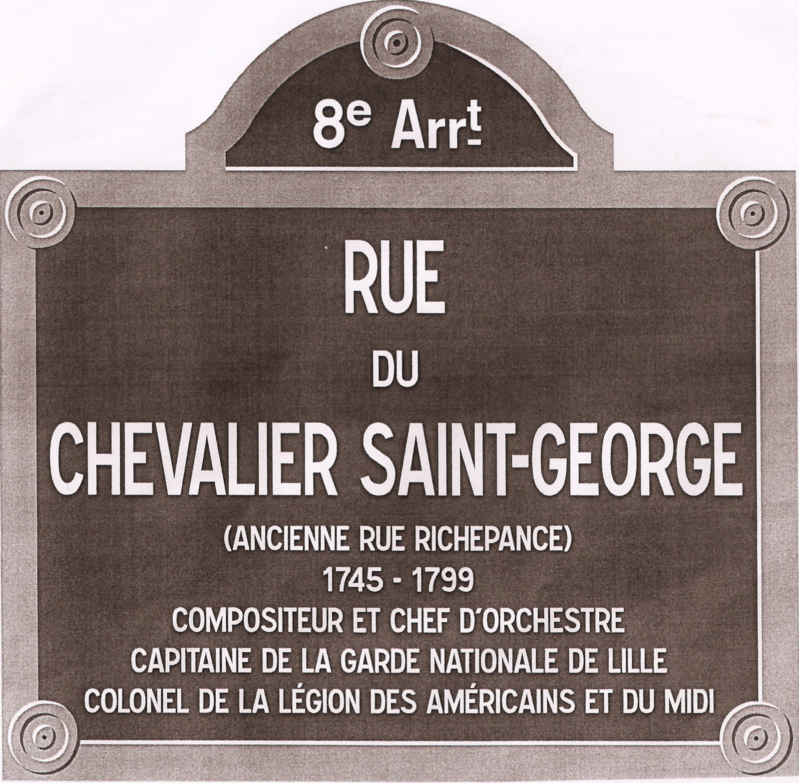5 Rue Du Chevalier De Saint George AfriClassical: Paris Street Signs Correct Dates of Le Chevalier de