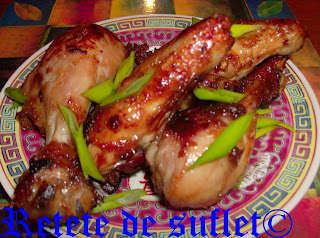 Pui glazurat cu miere (Honey glazed chicken)