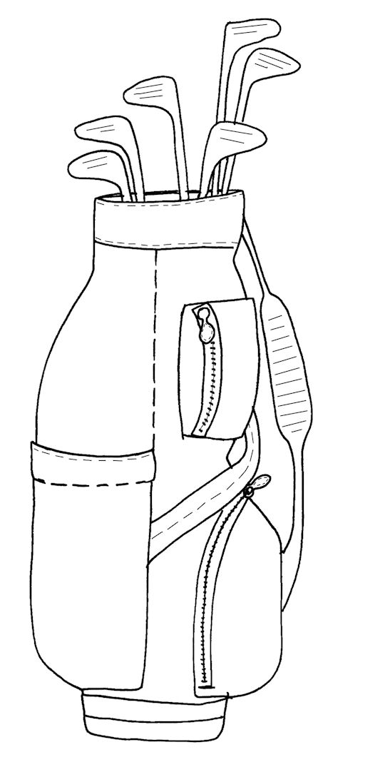 Golf Bag Coloring Pages Sketch Coloring Page
