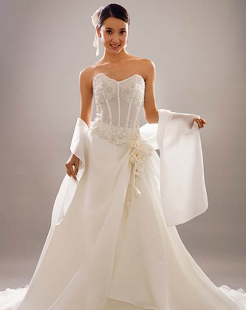 in white bridal