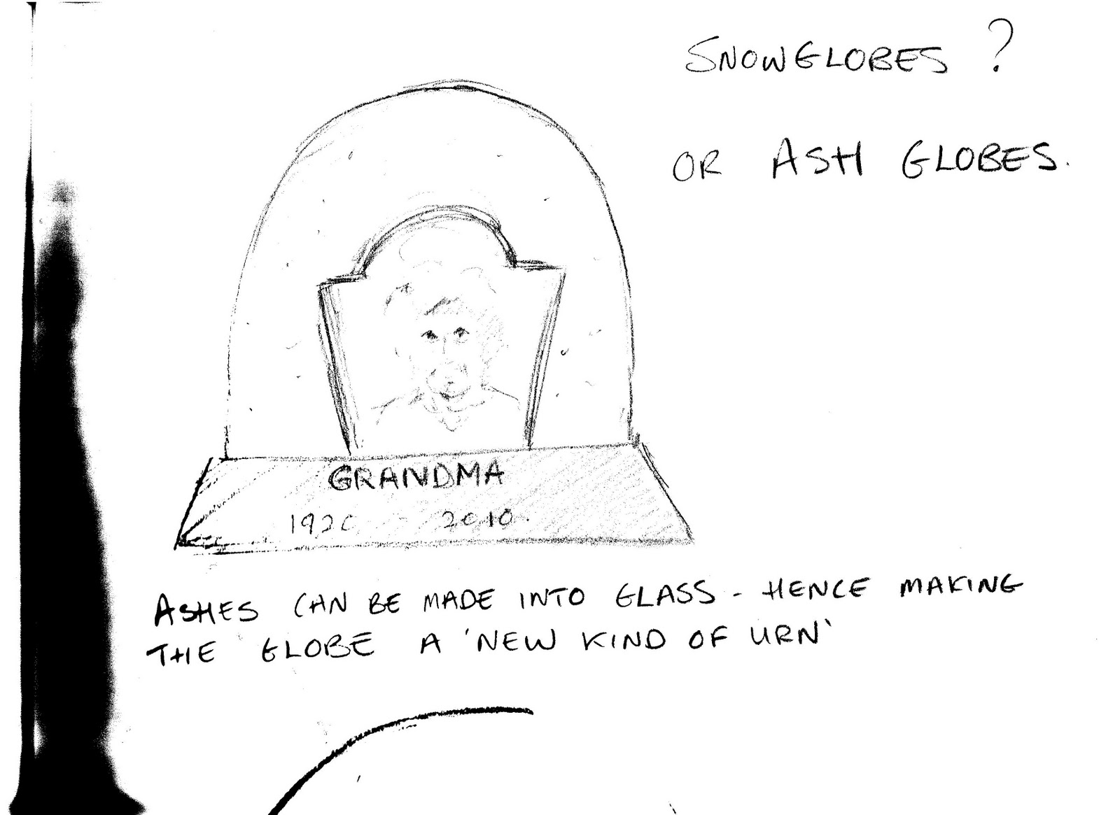 lateral snowglobe a new age urn