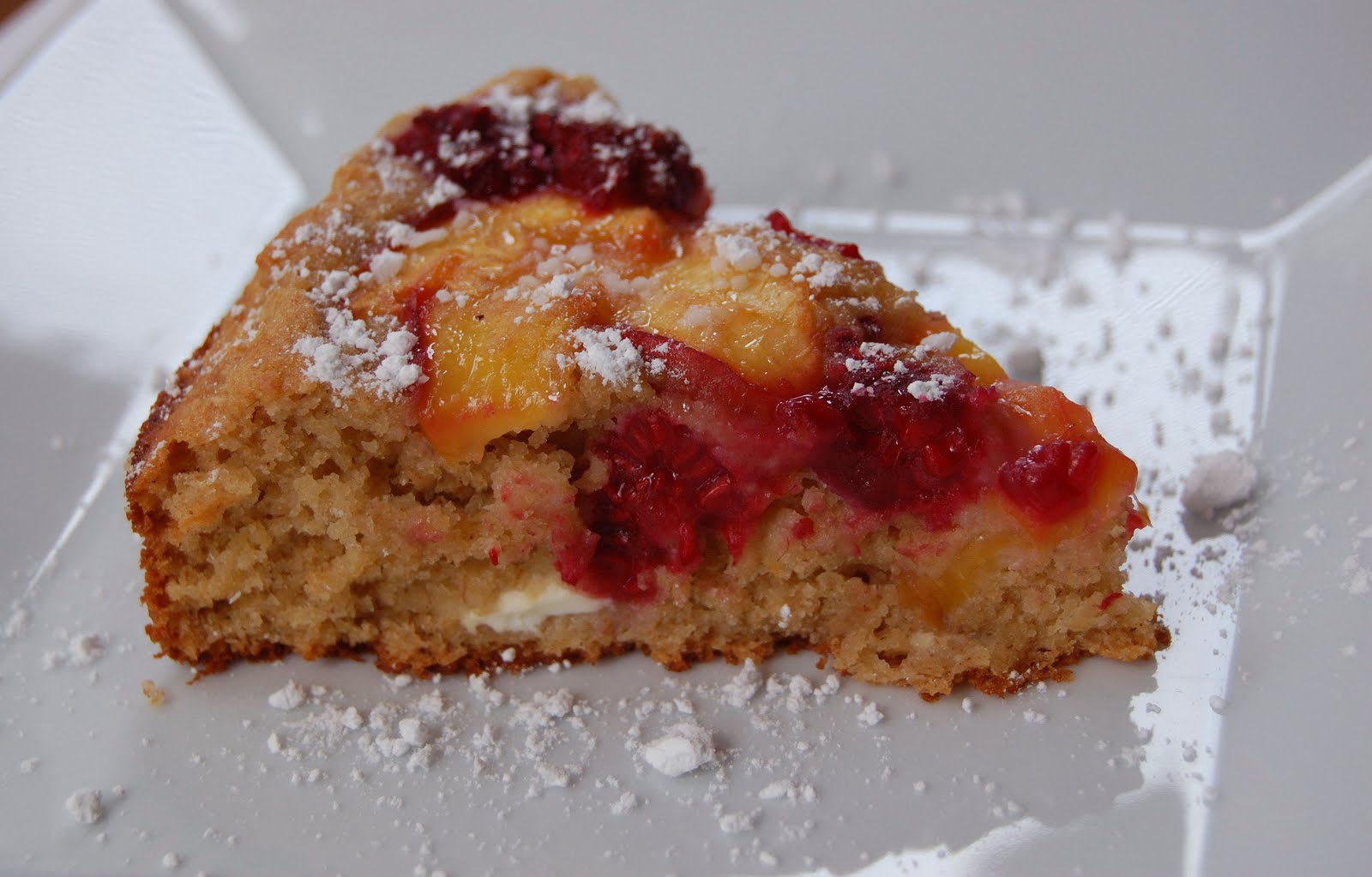 Tri to Cook Raspberry Peach Cake