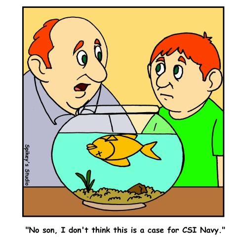 Twisted Cartoons: Another goldfish bites the dust...