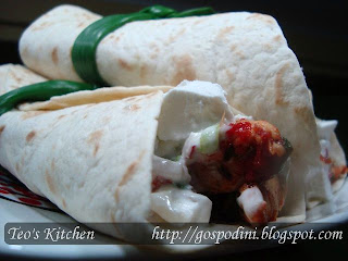 Tortillas cu pui si ardei copt