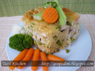 Sufle de spaghette cu legume (de post)