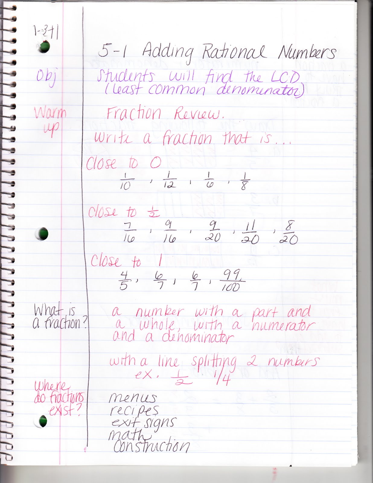 Ms. Jean's Algebra Readiness Blog 51 Adding Rational Numbers