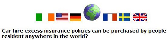 Car Hire Excess Waiver Insurance + I live in Ireland can