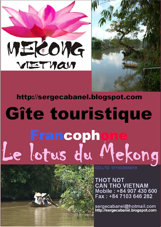 Le Lotus du Mekong  Vietnam Can Tho gîte touristique chambre d'hôtes viet nam mékong