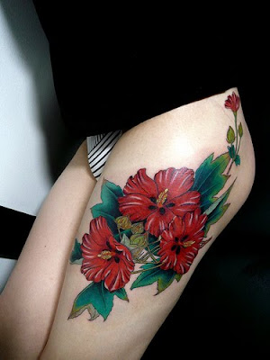 black and grey flower tattoo pictures. Black Flower Tattoo on Arm