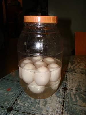 Pictures Of Eggs In Salt Water. The duck eggs in salt water