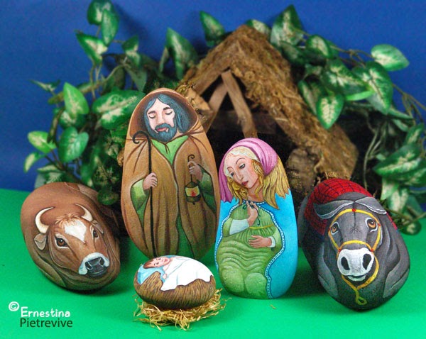 Sassi a p-arte: Un presepe dipinto sui sassi