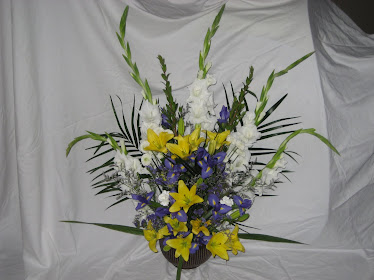 Gladiolus/Lily/Iris Funeral Arrangement