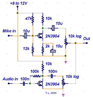 Electronic Devices and Circuits: Electronic Circuit 2-INPUT AUDIO MIXER