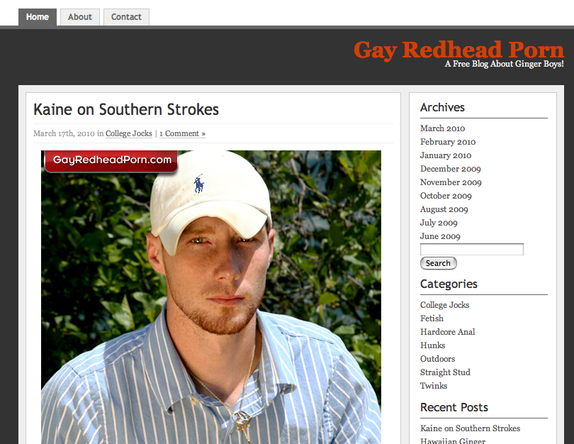 Redhead Male Gay Porn - The Ginger Man: Gay Red Head Porn Blog