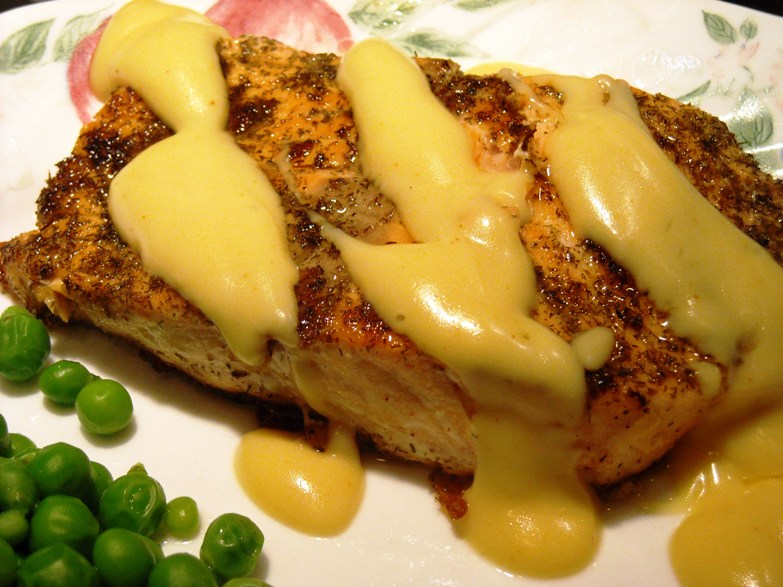 Diabetics Rejoice! Dilled Salmon with Lowfat Hollandaise Sauce
