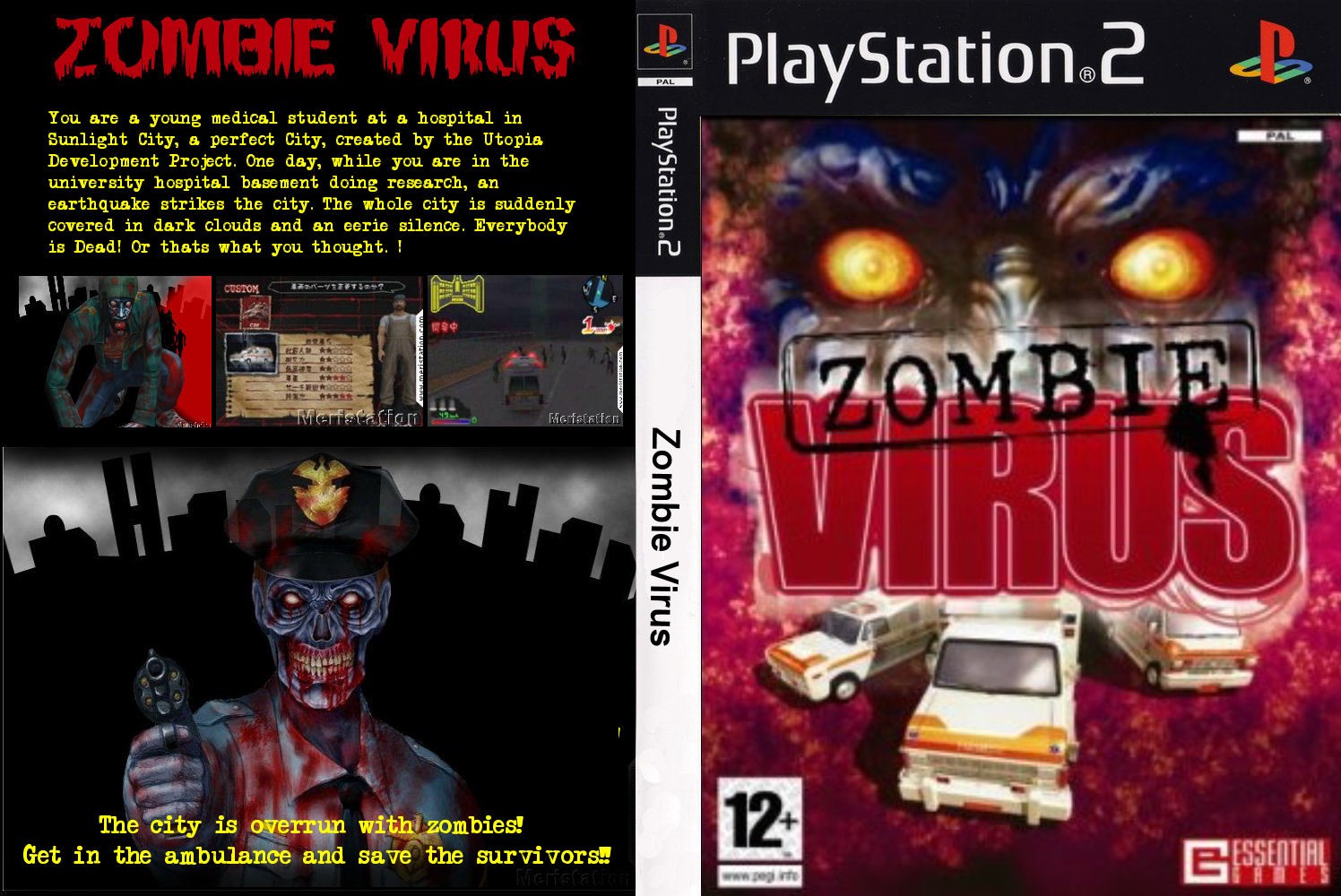 CAPAS PARA PLAYSTATION 2: Zombie Virus