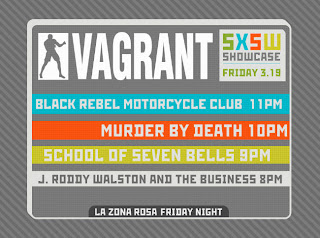 Vagrant Records 2010 SXSW Showcase Features Murder By Death, School of Seven Bells and more