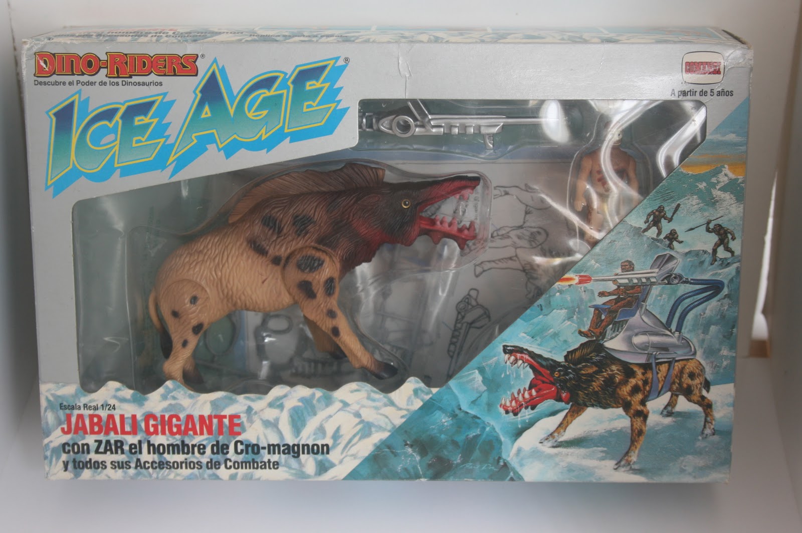 TYCO DINO-RIDERS ICE Age Ur-Warzenschwein (Killer Wart Hog) mit Zar EUR 25,00 - DE