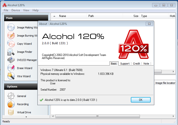 Alcohol 120 v2.0.1.2033 multilingual patch by gileragsm80