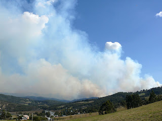 View from Port Huon, Forestry burns - 9 April 2007