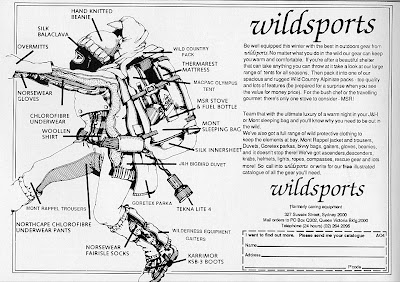 Wildsports Winter Ad - Wildsports advert from Action Outdoor Australia Magazine, Jun/Jul 1987