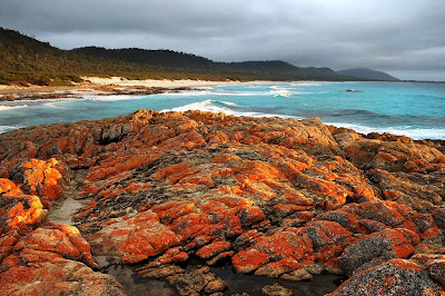 Northerly view from Isaacs Point at sunrise, Friendly Beaches - 7th March 2010