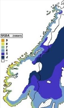 USDA Zones in Norway