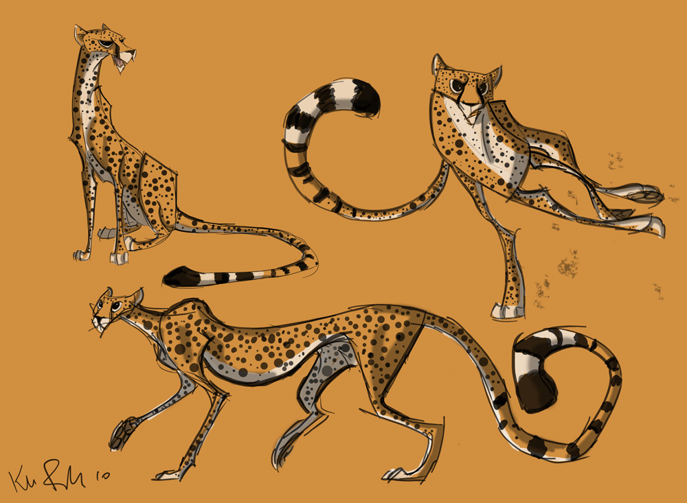 Kirk Parrish Art Blog: Cheetah run fast!