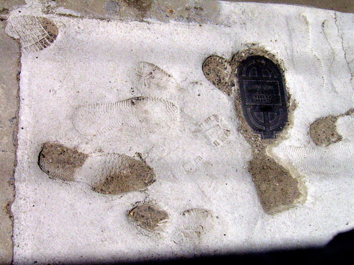 concrete footprints