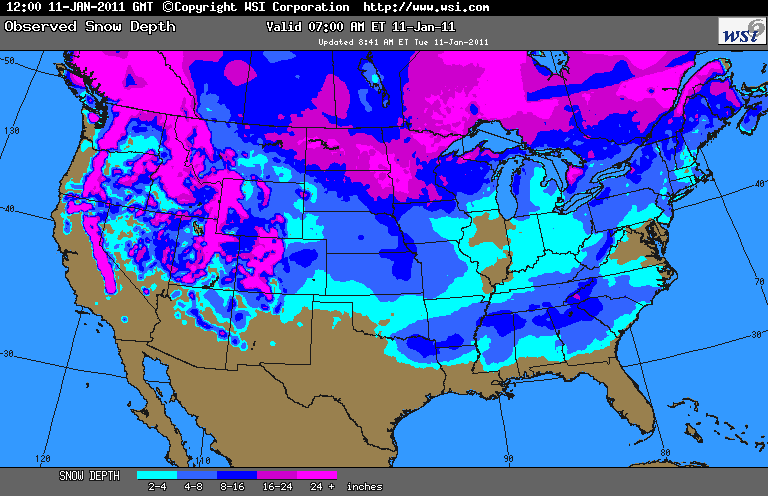 Intellicast Snow Cover Map First Warn Weather Team: About 70% Of Us Covered With Snow