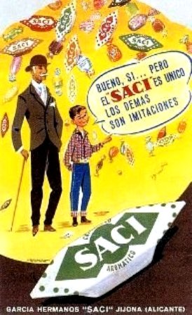 Anuncios. 1960 Caramelos Saci