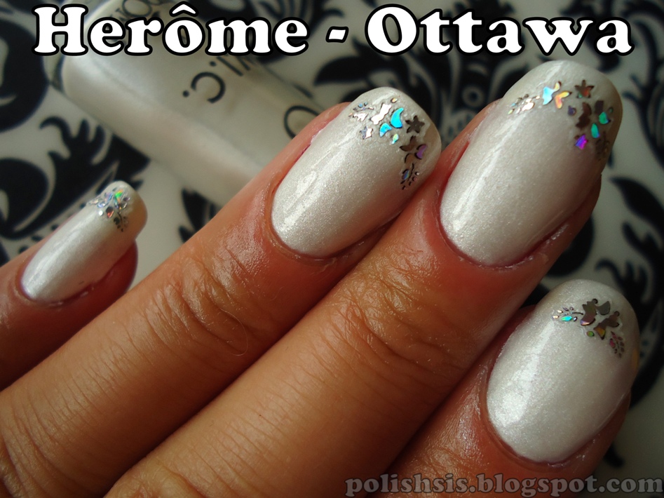 WinterWonderlandnails with Herôme Ottawa PolishSis