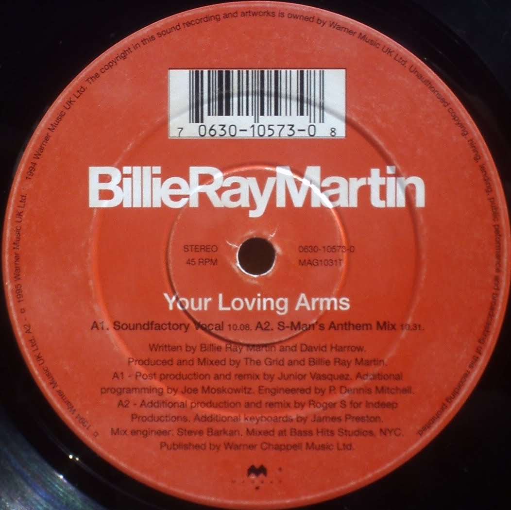 Billie Ray Martin Your Loving Arms (Remix Vinyl) 1995